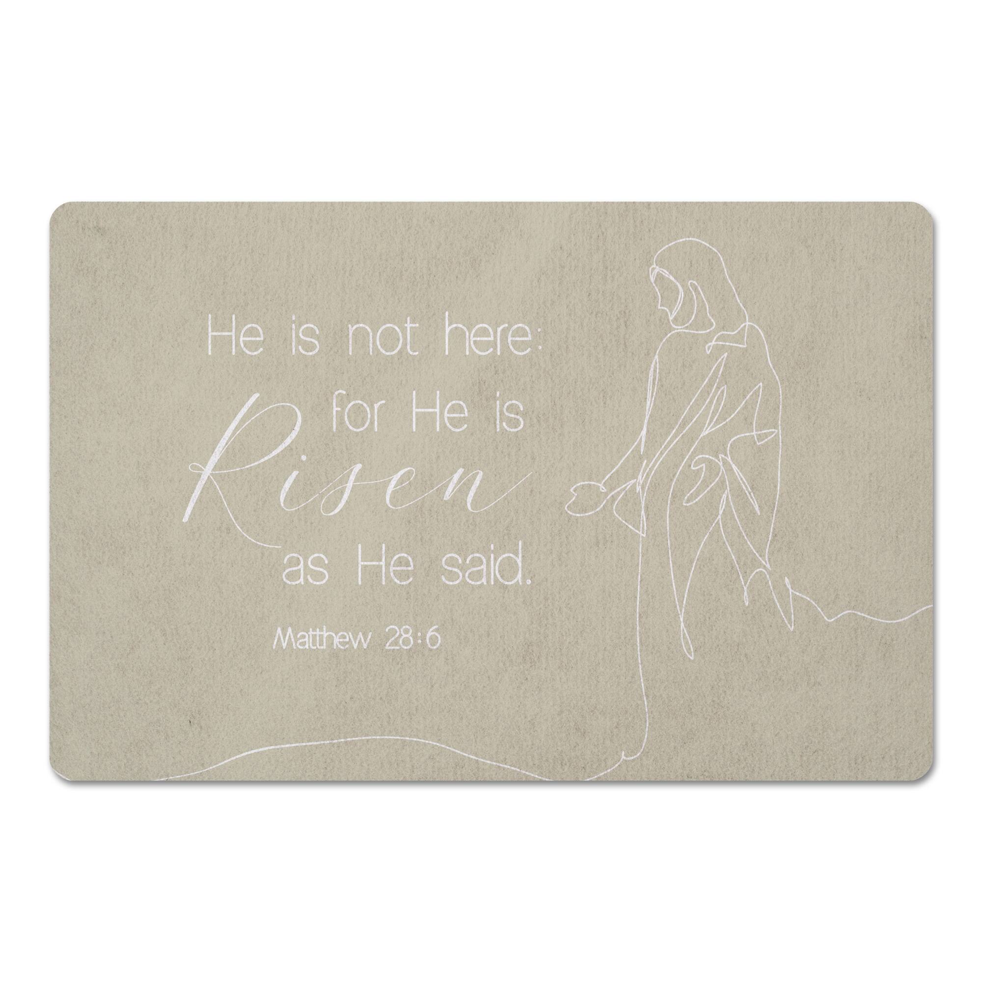 Risen Bible Jesus 6 27" x 18" Floor Mat